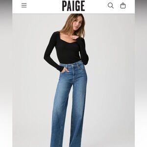 PAIGE Stafania Wide Leg Distressed Jeans - 32 NWOT (440 RETAIL)